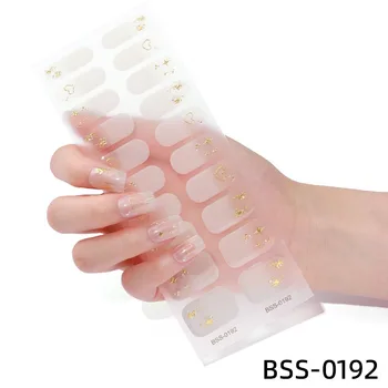 20PCS Semi Curado Gel, Adesivos de Unhas Definido para Lâmpada UV Cobertura Completa de Manicure DIY Mulheres de Moda da Decoração da Arte do Prego Gel de correção de Unhas