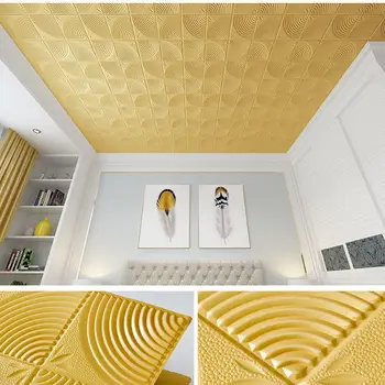Sala de estar, quarto de teto, decoração adesivos de decoração sala de decoração Europeia de auto-adesiva de papel de parede impermeável