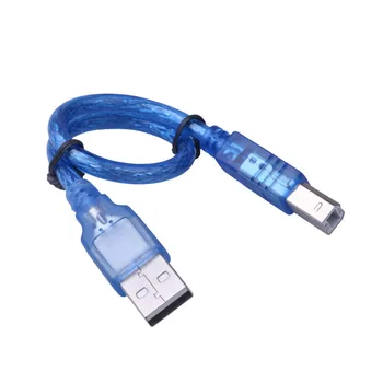 0,3 M 0,5 M Azul de Extensão USB 2.0 de Impressão Cabo OHFC de Cobre Transparente Atacado Estendido para Impressora, HDD Cabo Adaptador de Cabo