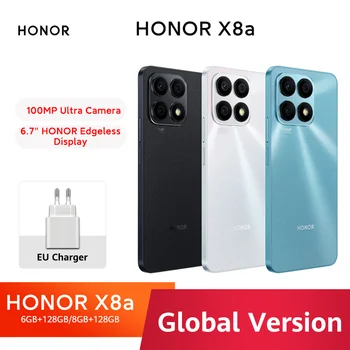 Versão Global HONRA X8a 100MP Triplo Câmeras 2388*1080 6,7 Polegadas de Display MediaTek Helio G88 8GB de 128GB Celular