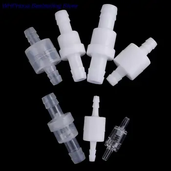 1Pc de Plástico de Uma Forma Inline Verifique a Válvula de Gás de Ar Líquido, Água, Fluidos Válvula 4mm / 6mm / 8mm / 12mm Opcional Transparente Branco