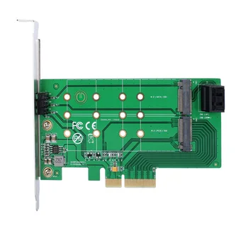 PCIe x 4 para NGFF(PCIe) NVMe SSD SATA 2 x NGFF(SATA) Adaptador de Cartão M/Chave B Chave Adaptador de Cartão