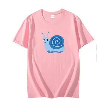 Bonito Caracol Verão do Algodão gráfico t-shirts Unisexo de manga curta t-shirt da Moda Harajuku Tees Tops Streetwear mens roupas