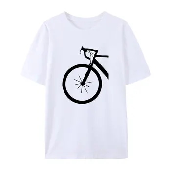 Moda de Bicicleta Design Preto Branco T-shirt de Impressão Homens, Mulheres, Humor Casual Tops Novidade Confortável Criativo Populares Camisetas Legal