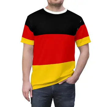 BIANYILONG Marca de Verão T-Shirt Alemanha Bandeira 3D T-Shirt dos Homens de Moda Hip Hop e O Pescoço Curto Tops de Manga Homens Vestuário