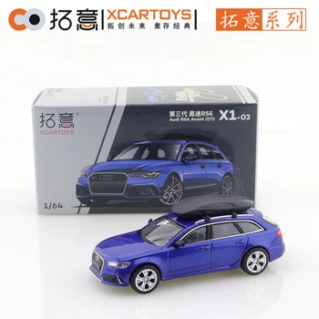 XCarToys 1/64 Audi RS6 Avant （C7) Azul-Liga Fundido Carro Modelo de Presentes de Amigos Recolher os Enfeites de Crianças Brinquedos para Meninos