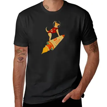 Novo Laika, O CCCP Rússia Soviética Super Foguete Espacial Cão T-Shirt de verão top anime roupas de T-shirts para os homens algodão