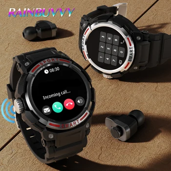 Rainbuvvy GT100 Smart Watch TWS Auricular BT 2-em-1 NFC 50 Dias Extra Longa Sandby 100+ Esportes Modos de Dupla Chama Assista