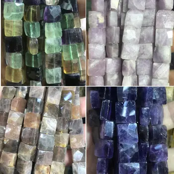 12mm labradorite de cristal de Quartzo Praça Natural de Pedra Solta amazonita Cubo Miçangas para Fazer Jóias DIY Colar Acessórios