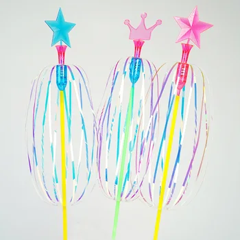 Variedade De Magia do arco-íris Bolha Flor Brilhando Varinha de Bolhas Twister Aliviar o Stress Brinquedos para Crianças de Aniversário, Presente de Natal