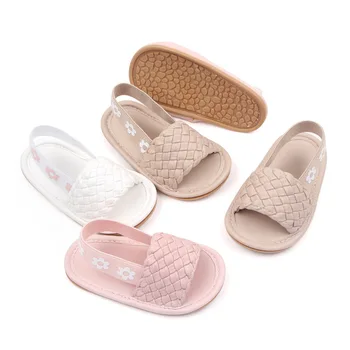 2023 Verão Bebê Recém-nascido Sandálias de Meninas Meninos Casual Primeiro Caminhantes Sola de Borracha Anti-derrapante Criança Sapatos