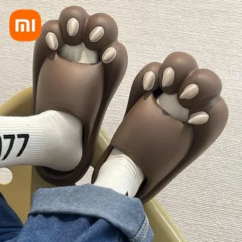 Xiaomi 2023 Verão As Mulheres Chinelos Cartoon Moda Urso Garra De Pata De Casa Para Homens Slides De Praia Casual Sandália Flip-Flops Zapatos Sapatos