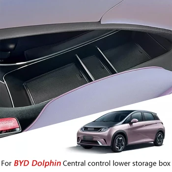 Carro de Controle Central Inferior da Caixa de Armazenamento para BYD Dolphin ABS Impermeável Multifuncional Organização de Rack de Auto Peças de Modificação