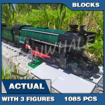 1085pcs Criativo Especialista Esmeralda Clássico estilo de Trem da Noite Locomotiva a Vapor 21005 a Construção de Conjuntos de Blocos Compatível Com o Modelo