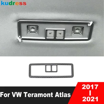 Traseira do carro de Teto Lâmpada de Luz de Leitura Tampa de acabamento Para Volkswagen VW Teramont Atlas 2017-2019 2020 2021 de Interior em Carbono Acessórios