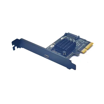 USB 3.2 PCI Express para placas de Expansão PCI-E 4X para USB3.2 Gen2 X2-Tipo C 20Gbps SATA Alimentado Asmedia ASM3242 Chip