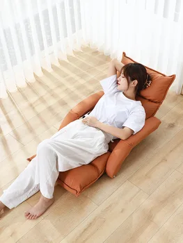 Janela flutuante, coxim, coxim, integrada tatami cadeira de encosto, almofada, quarto, sofá, piso, preguiçoso pessoa de dobramento