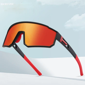 QULSKVIPER de esportes Novo óculos de sol da Moda polarizada deslumbrar natação, escalada dos homens de uma peça de Óculos de sol óculos de sol ao ar livre