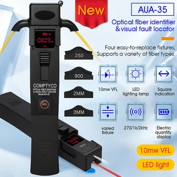 COMPTYCO AUA-35/40 de Fibra Óptica e o Identificador de 10MW VFL + DIODO emissor de luz de Fibra Identificador de Detectar