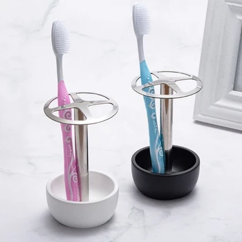 Free-Standing Titular da Escova de dentes Elegante e Prático Suporte de Escova de dentes 4 Grelhas
